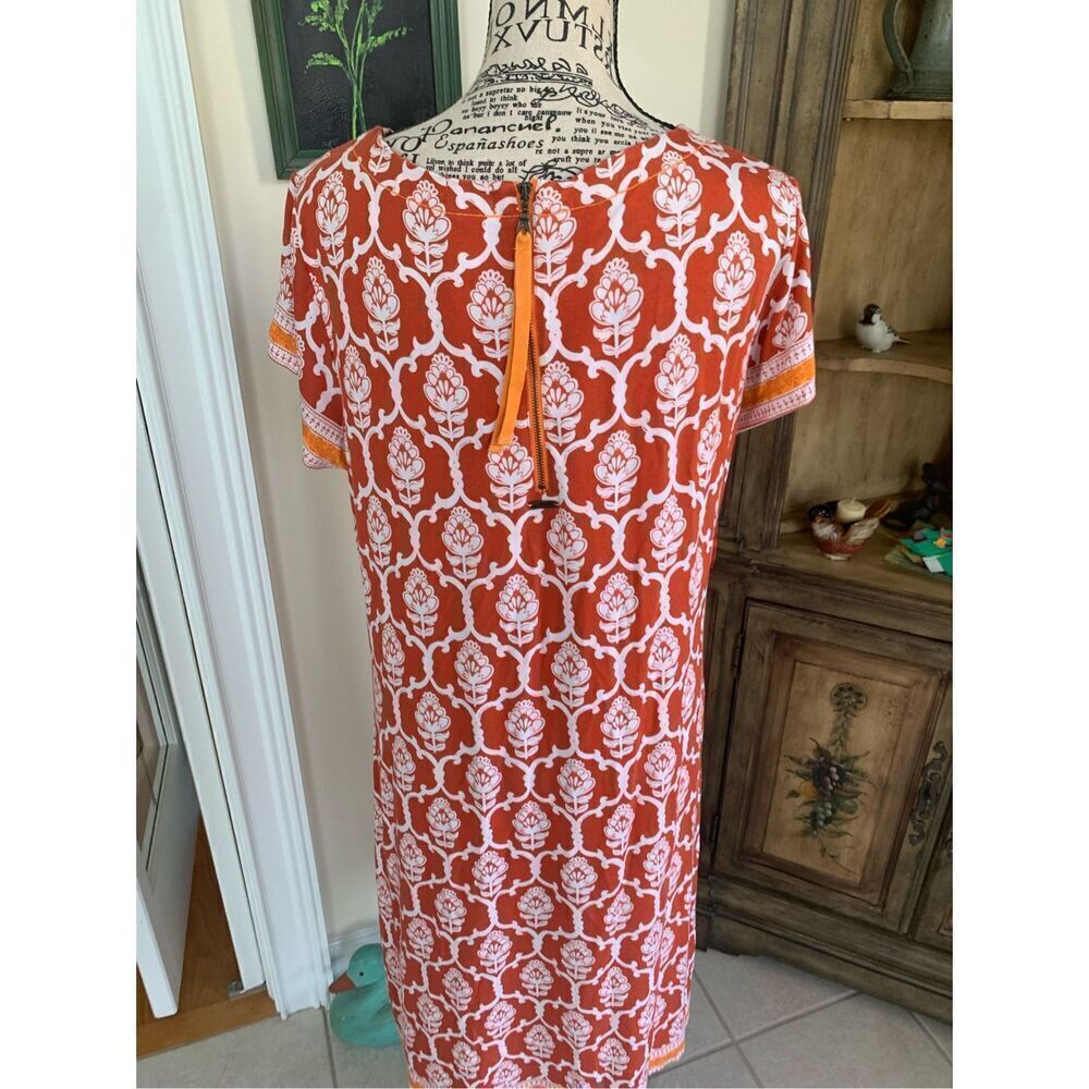 Hatley Dress Short Sleeve Orange Floral Nellie Dress - Picture 2 of 7